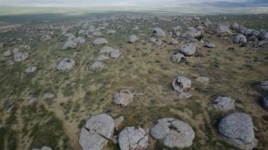 Kazakistan 'daki Mangyshlak yarımadasındaki nodül vadisi manzarası