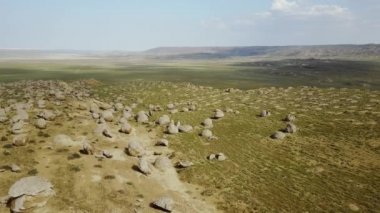 Kazakistan 'daki Mangyshlak yarımadasındaki nodül vadisi manzarası