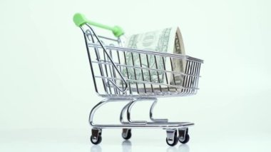 Para bir dolar süpermarket tramvay ödeme konsepti