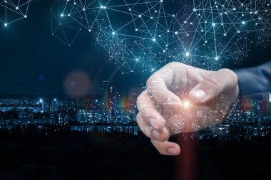 El şehir ağ internet bağlantısı gösterir.