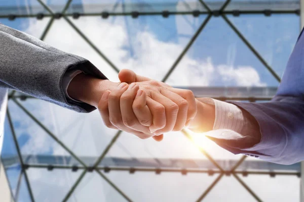 Handshake Důsledku Dohody Mezi Podnikateli — Stock fotografie