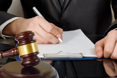 Avukat çalışma belgeleri .