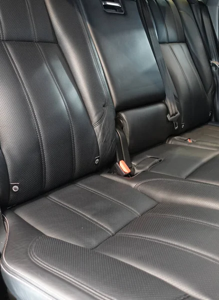 Leather Interior Seats Steering Wheel — Stock Photo, Image