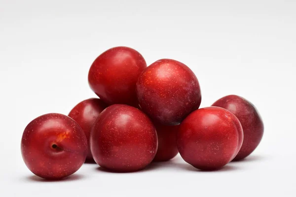 Frutas Frescas Índia Ameixas Vermelhas Conhecidas Como Alubukhara Aloobukhara Subcontinente — Fotografia de Stock