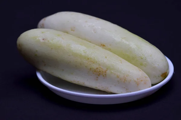 White Cucumber Also Known Albino Ivory King Two Pieces White — Stock Photo, Image