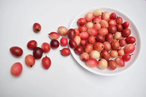 Selektiver Schwerpunkt Der Indischen Oder Thailändischen Exotischen Frucht Carissa Caranda — Stockfoto