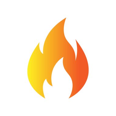 Yangın alev logosu vektör illüstrasyon tasarım şablonu. vektör yangın alevler ilümet izole işareti. yangın simgesi