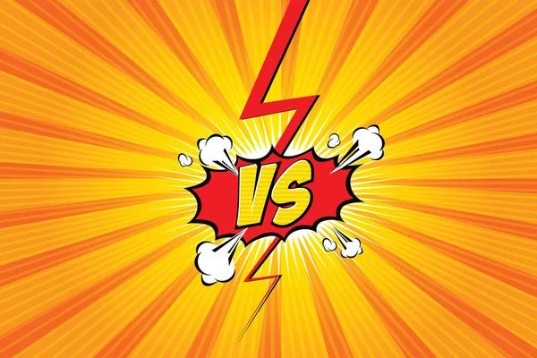 Arka çizgi roman tarzı tasarım mücadele. Vektör çizim.