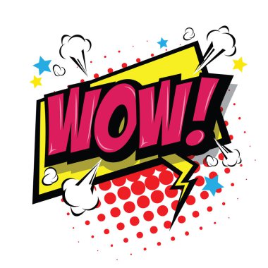 Vay canına! Komik konuşma balonu, çizgi film. Sanat ve illüstrasyon vektör dosyası.