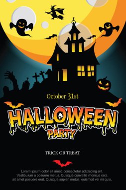 Cadılar Bayramı Davetiyesi. Vektör Eps 10