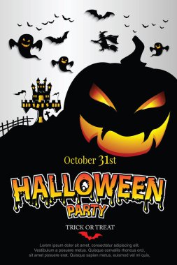 Cadılar Bayramı Davetiyesi. Vektör Eps 10