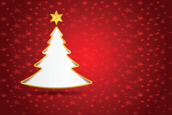 Χαρούμενα Χριστούγεννα Χαρτί Δέντρο Σχεδιασμού Ευχετήρια Κάρτα Διανυσματικών Eps — Διανυσματικό Αρχείο