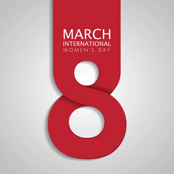 3 月 8 日。国際女性の日のグリーティング カード. — ストックベクタ