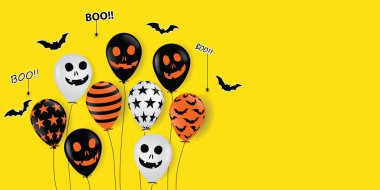 Cadılar Bayramı Hayalet Balonlar Korkunç hava balonları.