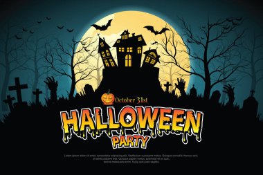 Kale, perili ev ve hayalet eller, dolunay gecesi mezar.