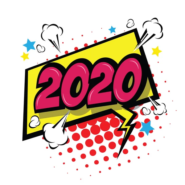 2020 bulle de discours comique . — Image vectorielle