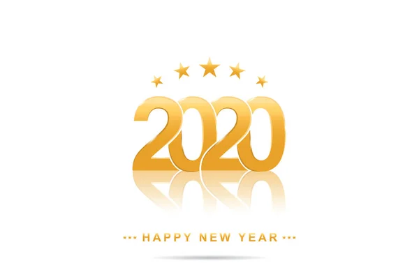 2020 Happy New Year or Christmas Background creative greeting card design. — Stock Vector