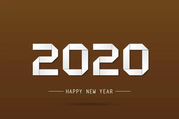 2020 新年快乐或圣诞节背景创意贺卡设计. — 图库矢量图片