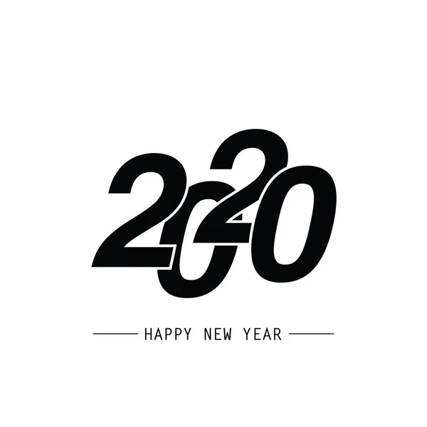 Feliz Año Nuevo 2020 Diseño de texto. Vector Eps 10 — Archivo Imágenes Vectoriales