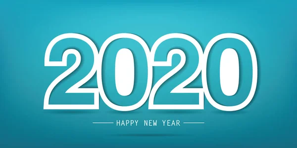 新年快乐 2020 文本设计。矢量 Eps 10 — 图库矢量图片