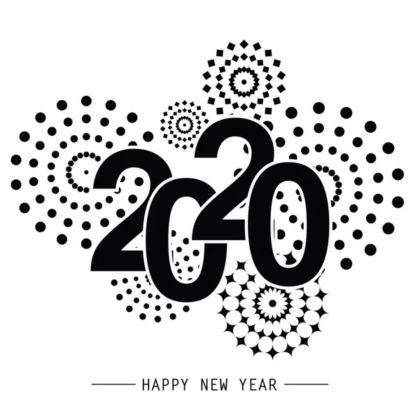 Feliz Año Nuevo 2020 Diseño de texto. Vector Eps 10 — Vector de stock