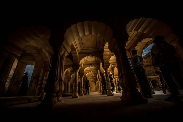 Bernsteinpalast Erbe Touristenziel in Jaipur — Stockfoto