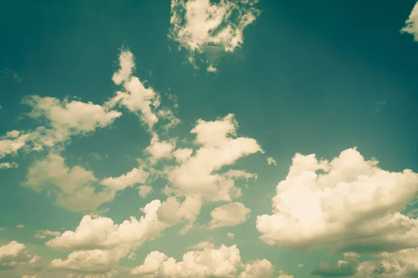 Grunge Blue Sky Clouds Háttér Textúra Vintage Hely — Stock Fotó