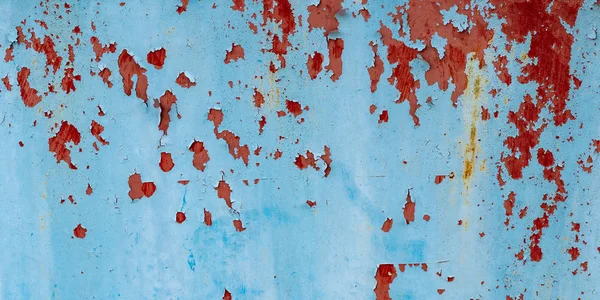 Panorama grunge superficie azul textura de metal y fondo con c — Foto de Stock