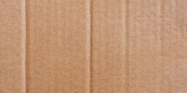 Panoráma barna papír doboz felületi textúra és háttér zsaru — Stock Fotó