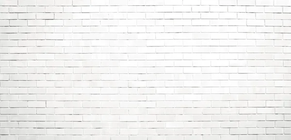 Panorama weiße Ziegelwand textur und hintergrund — Stockfoto