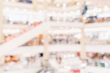 Arka için alışveriş merkezinde soyut bulanıklık arka plan kalabalık insanlar