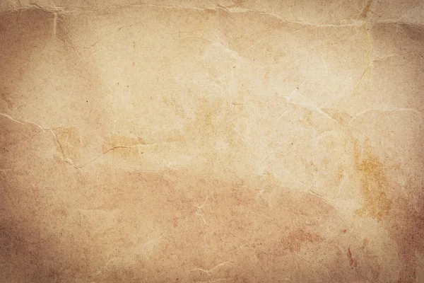 Kırışmış Eski Kahverengi Kağıt Dokusu Arkaplanı Kapat — Stok fotoğraf