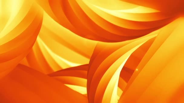 Abstrakter Orangefarbener Hintergrund Mit Sich Drehenden Objekten Schleife — Stockvideo