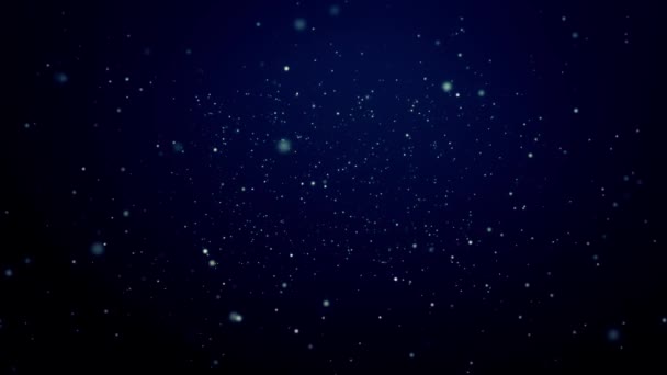 Abstract Dark Blue Motion Background Twinkling Dots Loop — Stock Video