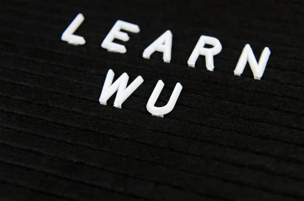 Pelajari Tanda Bahasa Cina Pada Latar Belakang Hitam — Stok Foto