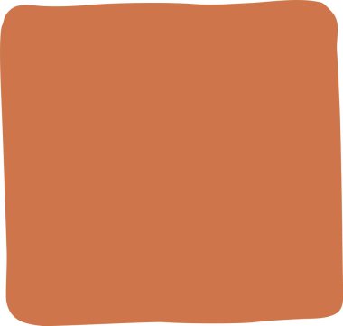 Beyaz arkaplanda izole edilmiş turuncu kare şekilli element. Yumuşak organik kenarlı, minimalist, sıcak ve yuvarlak bir vektör çizimi. Tarafsız pankart, dekoratif çerçeve, modern grafik tasarım.