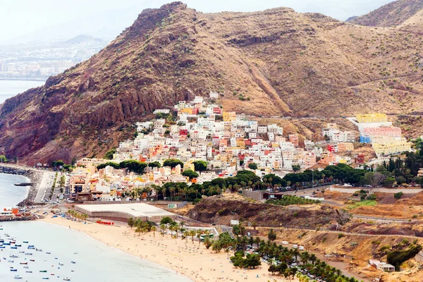 stock image Aerial view on famous beach of las Teresitas beach, Tenerife, Canary islands, Spain.