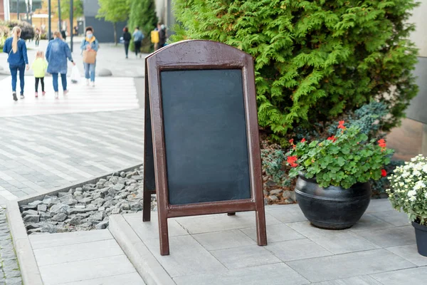 Schild Auf Der Straße Leere Menütafel Restaurant Tafel Auf Dem — Stockfoto