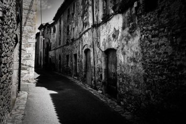 Ortaçağ kasabası Katalonya 'da, Costa Brava yakınlarında.