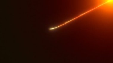 Beyaz kırmızı enerji çizgileri ve parlak izler karanlık uzayda bir çember oluşturuyorlar.