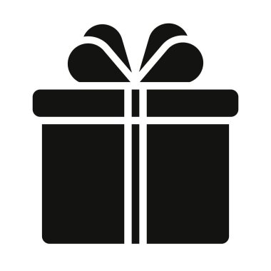 Dikdörtgen hediye kutusu vektör çizim simgesi.
