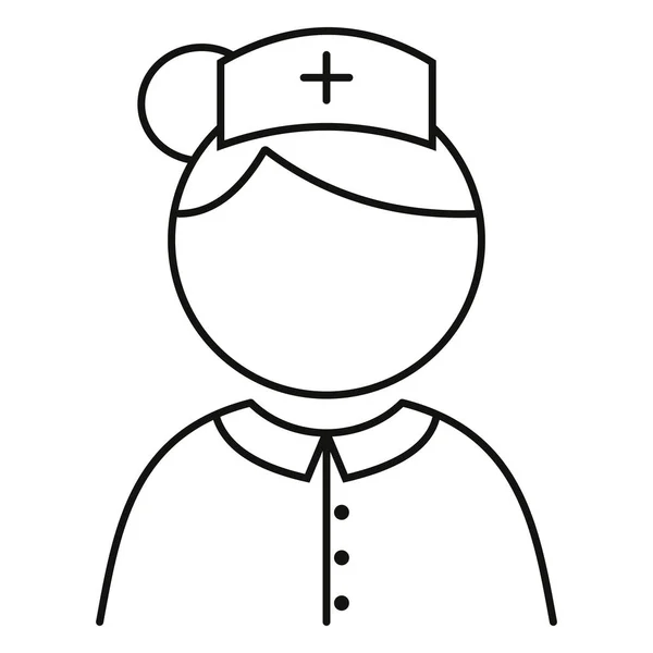 Verpleegkundige vector illustratie met hoed en uniform. — Stockvector