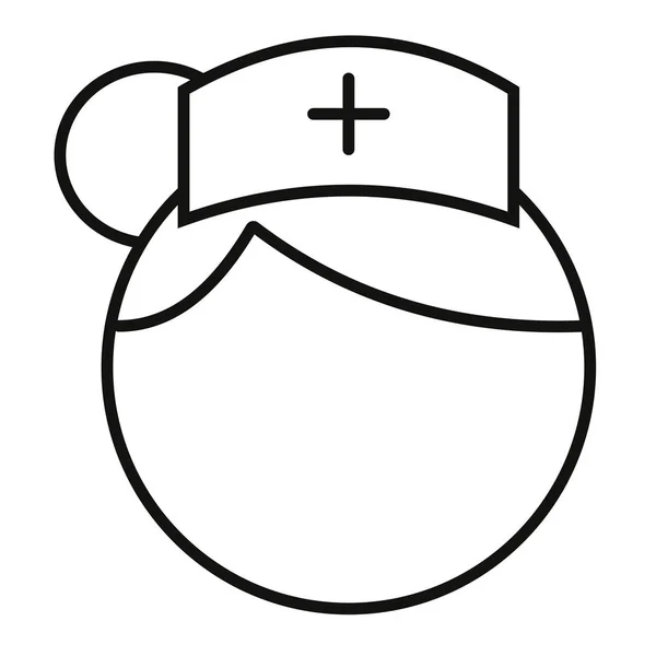 Illustrazione vettore infermiera con cappello . — Vettoriale Stock