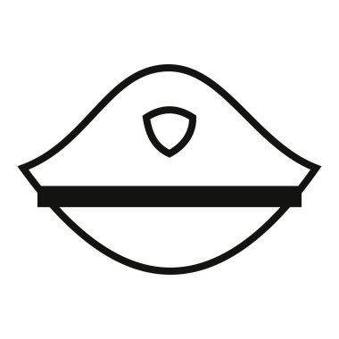 Polis memuru kap vektör illüstrasyon.