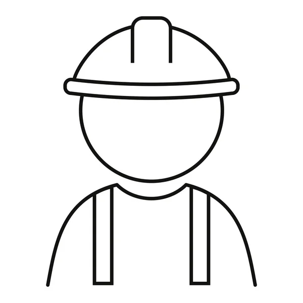 Costruttore con cappello rigido (casco) illustrazione vettoriale . — Vettoriale Stock