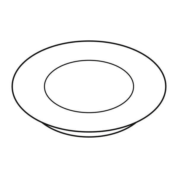 Ilustración de vectores de placas en blanco y negro . — Vector de stock