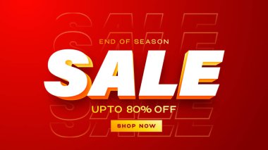 Sale Shopping Banner with Flash icon and 3D text on lighting background. Flash Sales template design for website and social media. Flash Sale promotion.