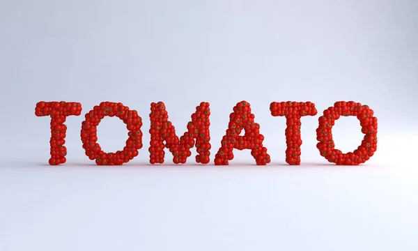 Teks Tomat Dengan Tomatos Dapat Membantu Anda Dengan Proyektil Anda — Stok Foto