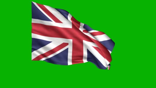 Birleşik Krallık Bayrak Animasyonu Projelerinizde Size Yardımcı Olabilir Yüksek Çözünürlük — Stok video