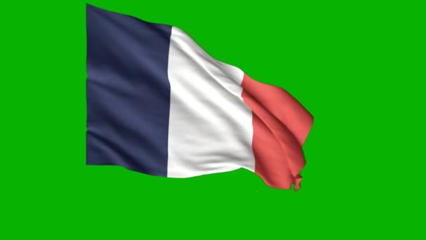 France Flag Animation Projelerinizde Size Yardımcı Olabilir Yüksek Çözünürlüklü Gerçekçi — Stok video